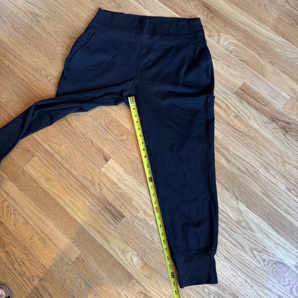 Athleta Venice Joggers Size L Black High Rise Nylon Stretch Athleisure - Picture 12 of 13